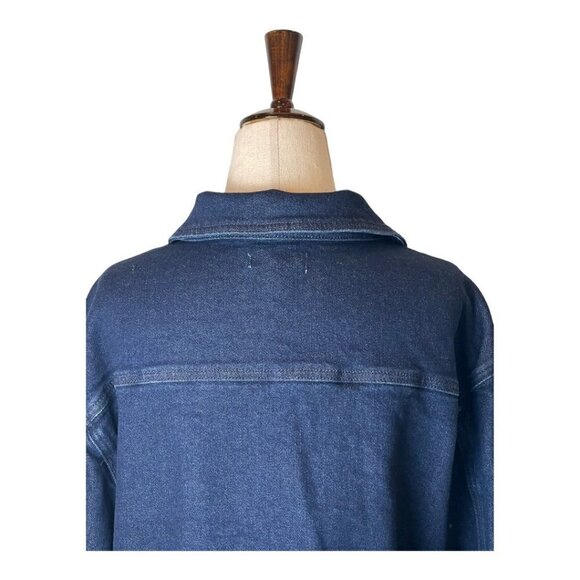 Good American Blue The 70s Icon Cropped‎ Denim Jean Jacket Size M - Picture 6 of 12